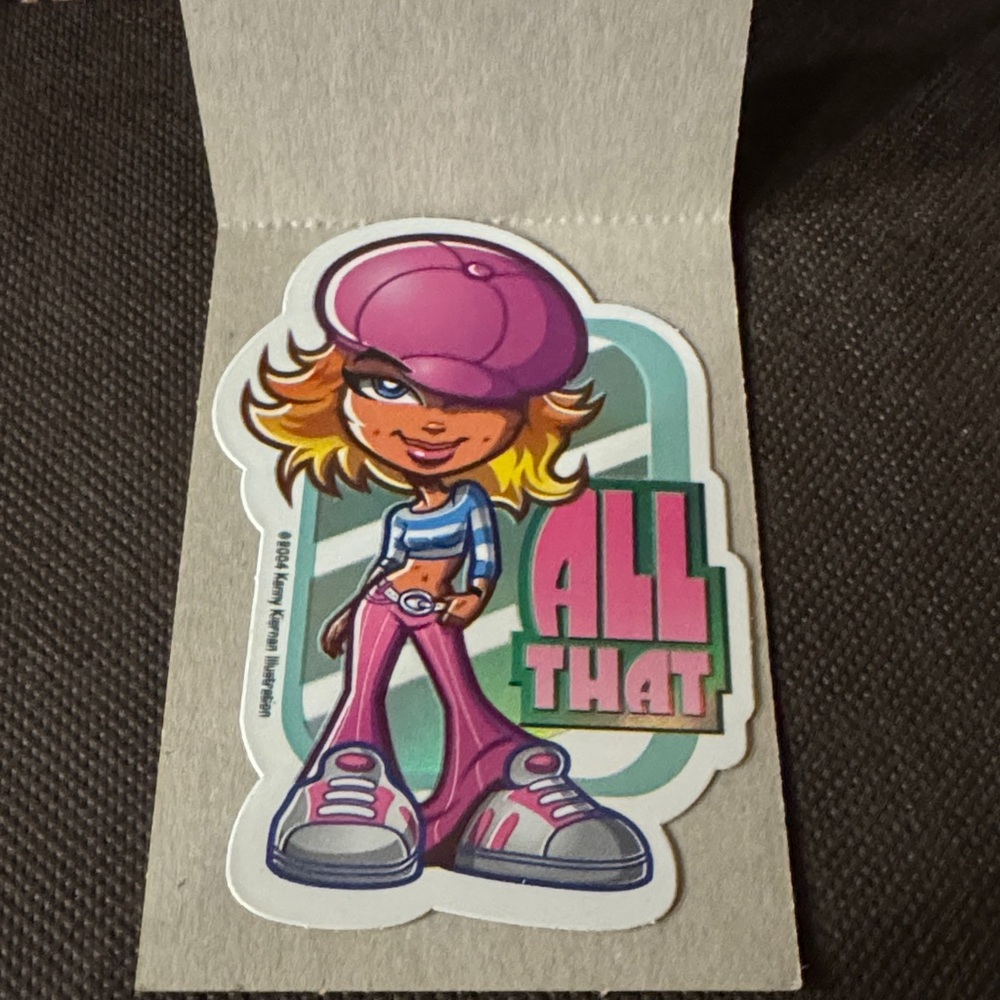 Pink & Teal 'All That' Character Sticker